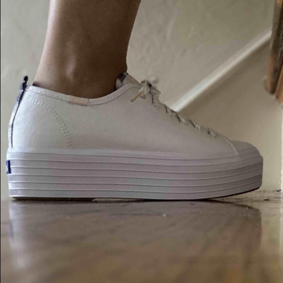 White Ked’s Tripple Up Platform Sneakers - Picture 4 of 14